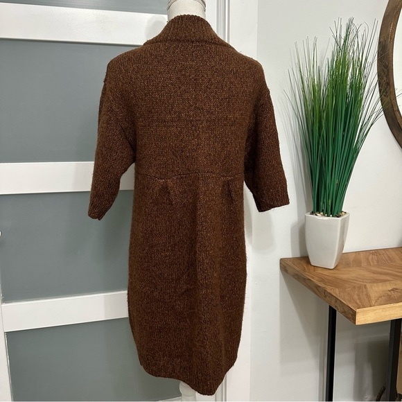 The Limited Longer Length Cardigan SZ Large Brown Chunky Wool Alpaca Blend EUC - Picture 10 of 10